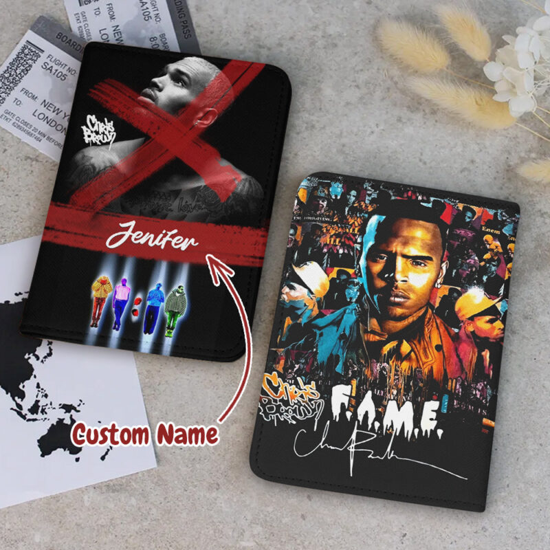 Custom Chris Brown Passport Cover ? Fan Edition Travel Accessory