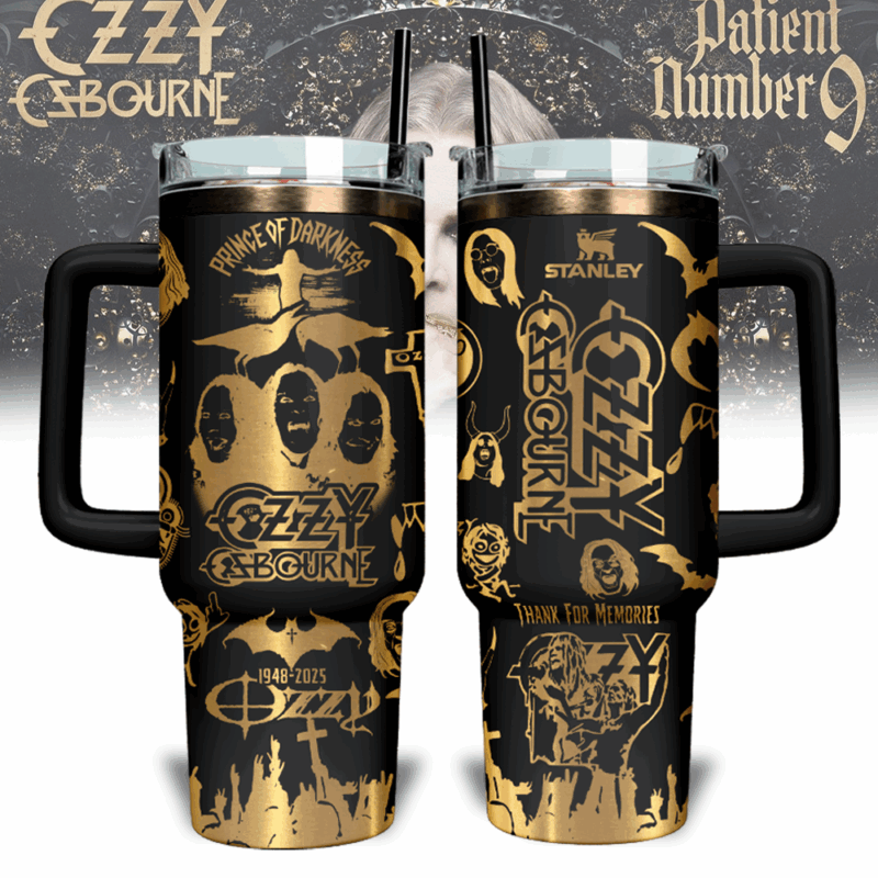 Ozzy Osbourne Custom Cup 40 oz Tumbler V9 - Tourlaxy