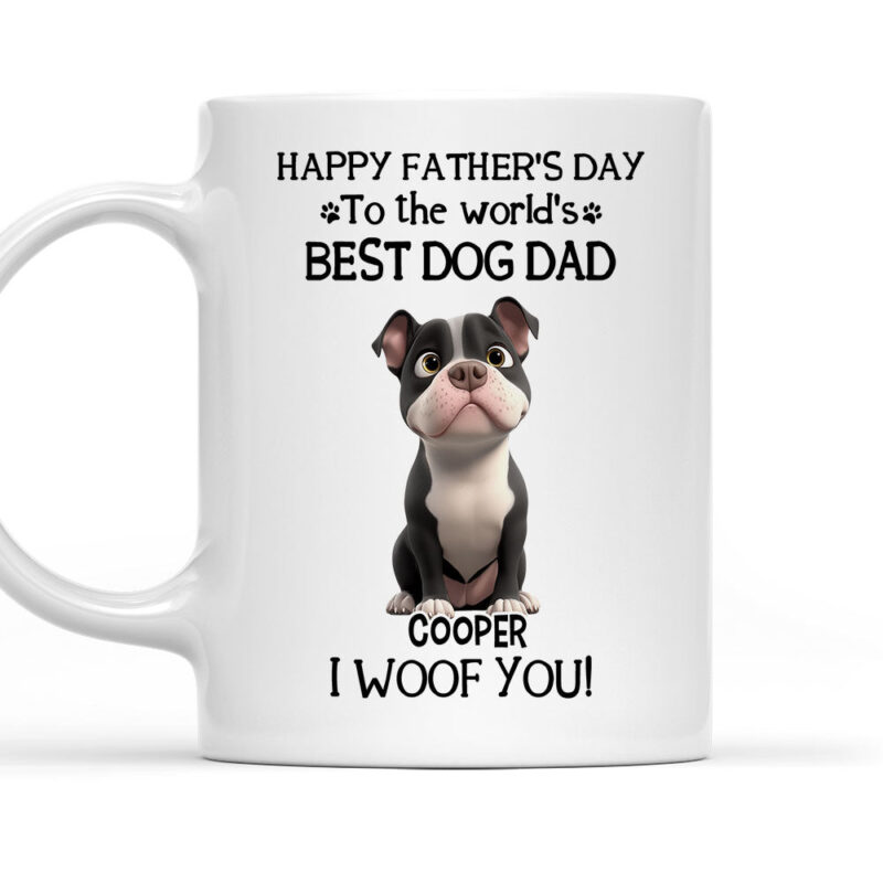 I Woof You The Best Dog Dad - Personalized Custom Coffee Mug