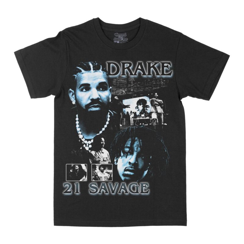 Drake 21 Savage City Lights - Rap T-shirt, Hip-hop Style