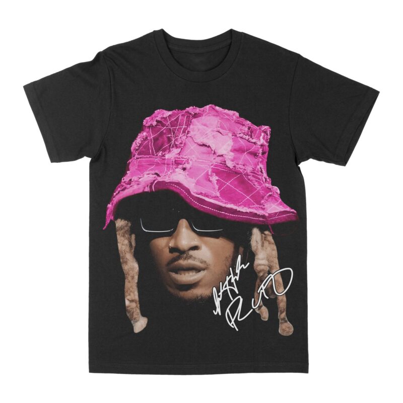 Future Big Face Pink Bucket Graphic Tee - Rap T-shirt