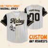 Personalize Disney Mickey Baseball Black Baseball Jersey