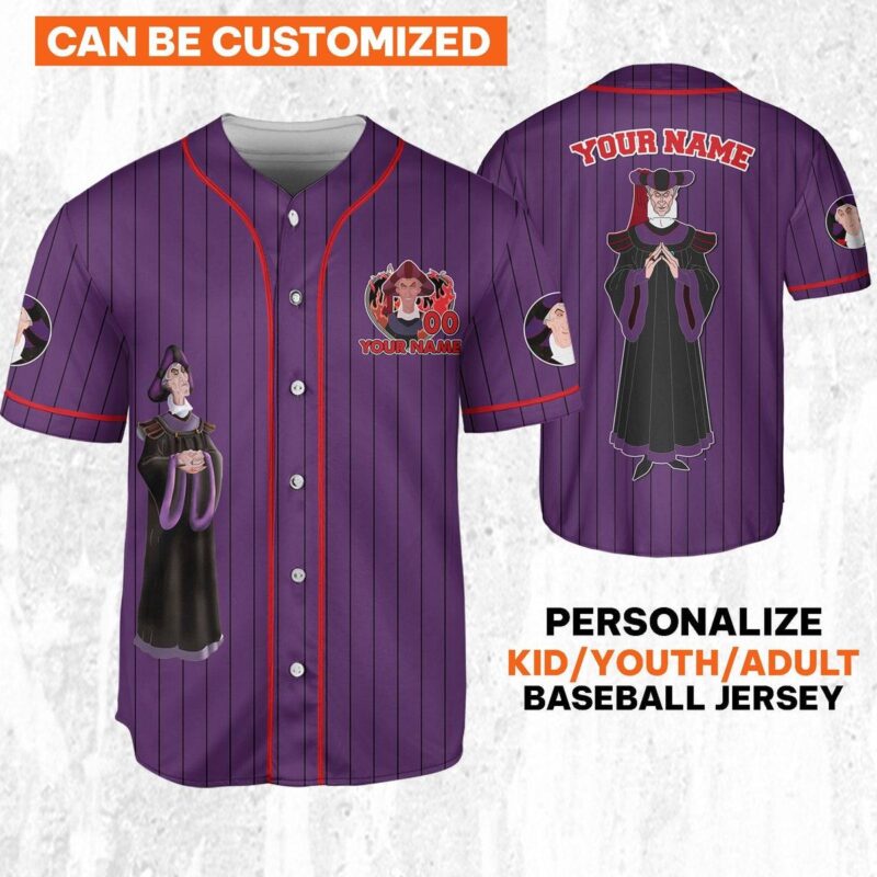 Personalize Disney The Hunchback Of Notre Dame Frollo Baseball Jersey