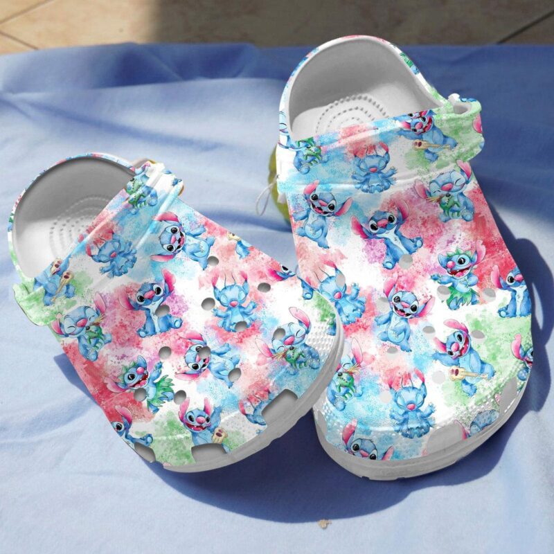 Stitch Cartoon Crocband Clogs Shoes V4 - Tourlaxy