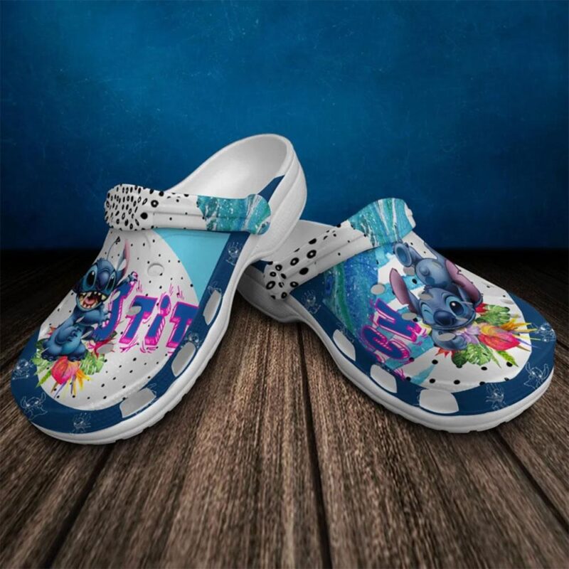 Stitch Cartoon Crocband Clogs Shoes V5 - Tourlaxy