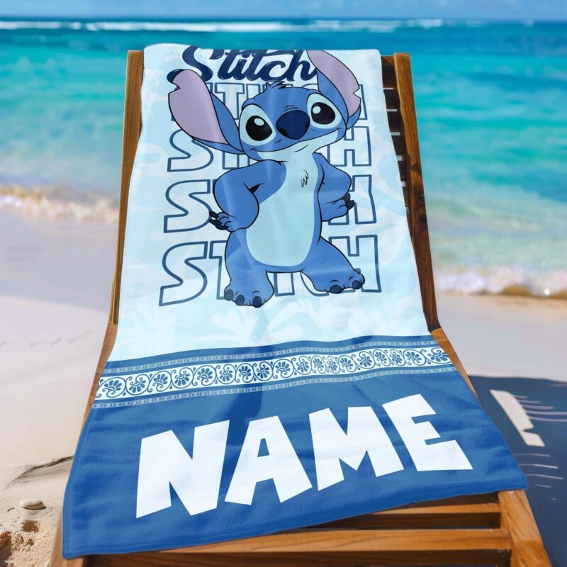 Custom Lilo and Stitch Bath Towel - Tourlaxy