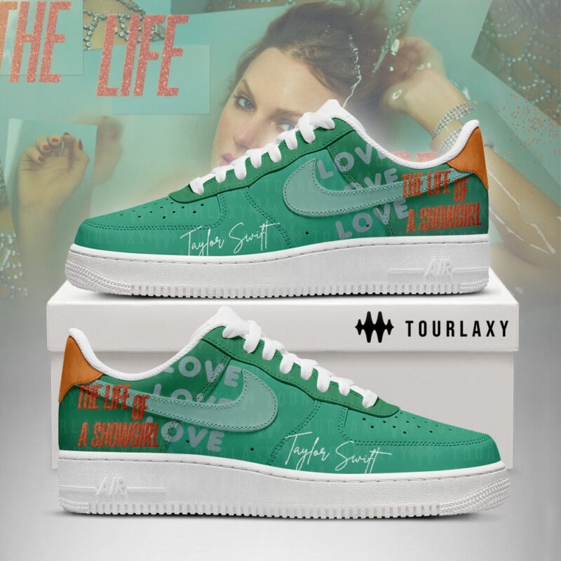 Green - Taylor Swift Albums AF1 Shoes
