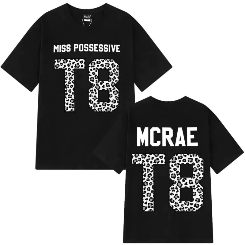 Leopard T8 - Tate Mcrae T Shirt Double-Printed