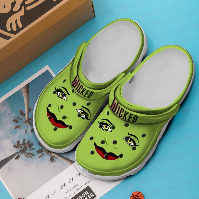 Wicked Movie Crocs Crocband Clogs Shoes Comfortable For Men Women and Kids -