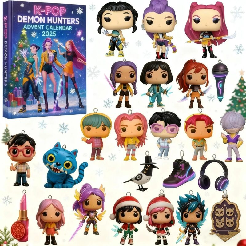 3D Kpop Demon Hunters Christmas Advent Calendar – 24-day Countdown Gift Box
