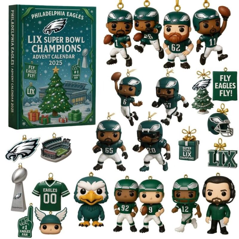 Eagles LIX Super Bowl Champions Advent Calendar ,24 NFL Surprises