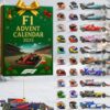 F1 Advent Calendar 2025 – 24 Days of Mini Race Cars & Helmets – Xmas Countdown Gift Box for