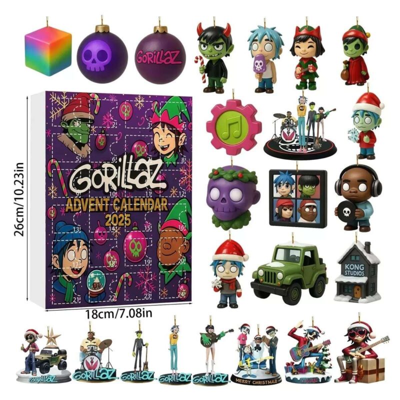 Gorillaz Advent Calendar , 24 Iconic Acrylic Mini Figures & Collectibles