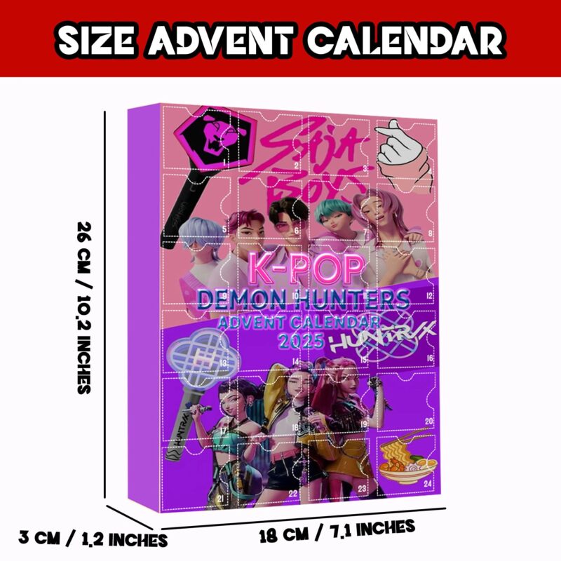 Huntrix Demon Hunters Advent Calendar 2025, Christmas Advent Calendar, K-pop Christmas Countdown Calendars