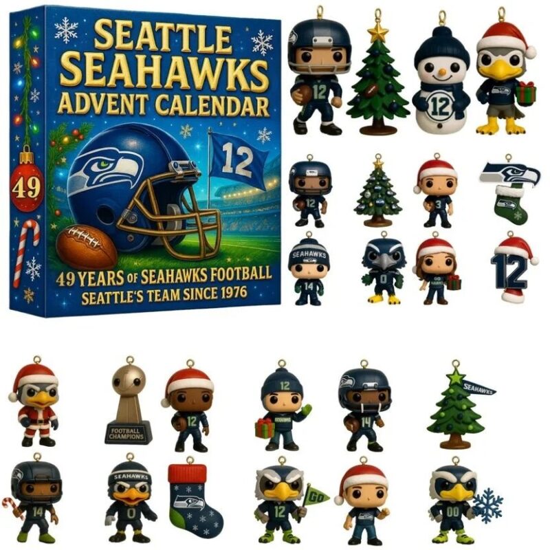 Seattle Seahawks Advent Calendar 2025, 24 Collectible Surprises