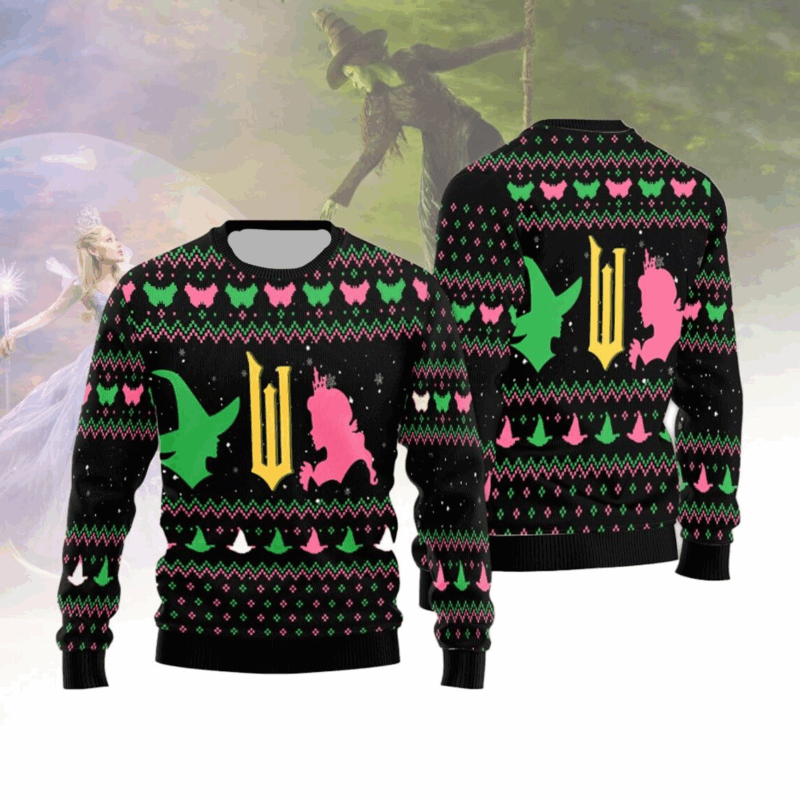 Wicked Christmas Ugly Sweater, Defy Gravity Shirt, Witchy Xmas Sweatshirt