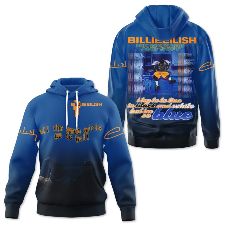 Billie Eilish Hoodie Gift For Fan, Billie Eilish 3D Shirt and Hoodie, All over Printed Clothing