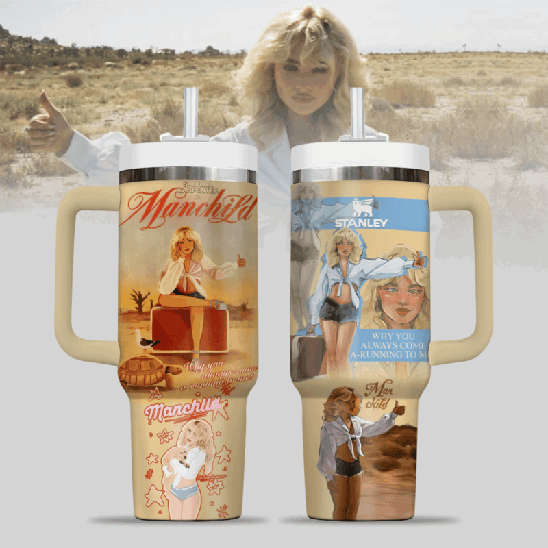 Sabrina Carpenter Manchild Tumbler 40 Oz - Tourlaxy Version 1