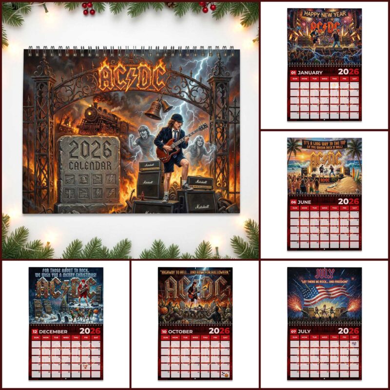 ACDC Music Band 2026 CALENDAR Gift