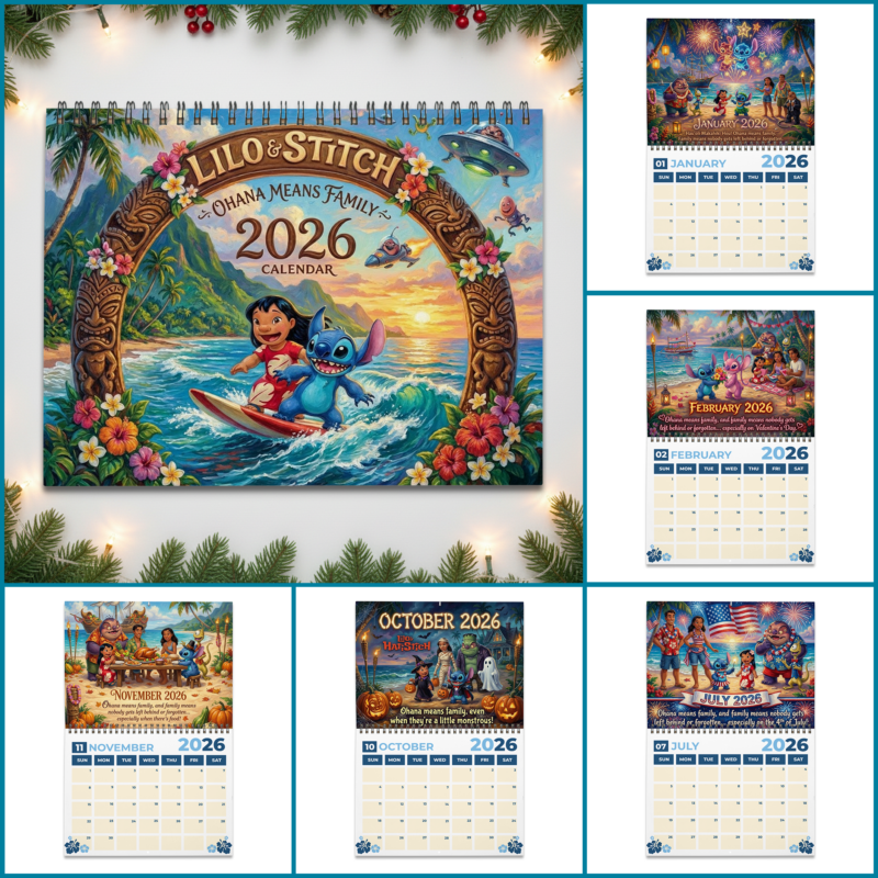 Lilo and Stitch 2026 CALENDAR, New Year Gift