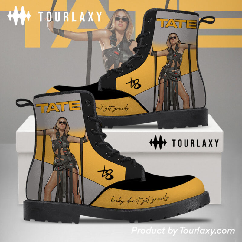 Baby Don't Get Greedy - Tate Mcrae Leather Boot Shoes