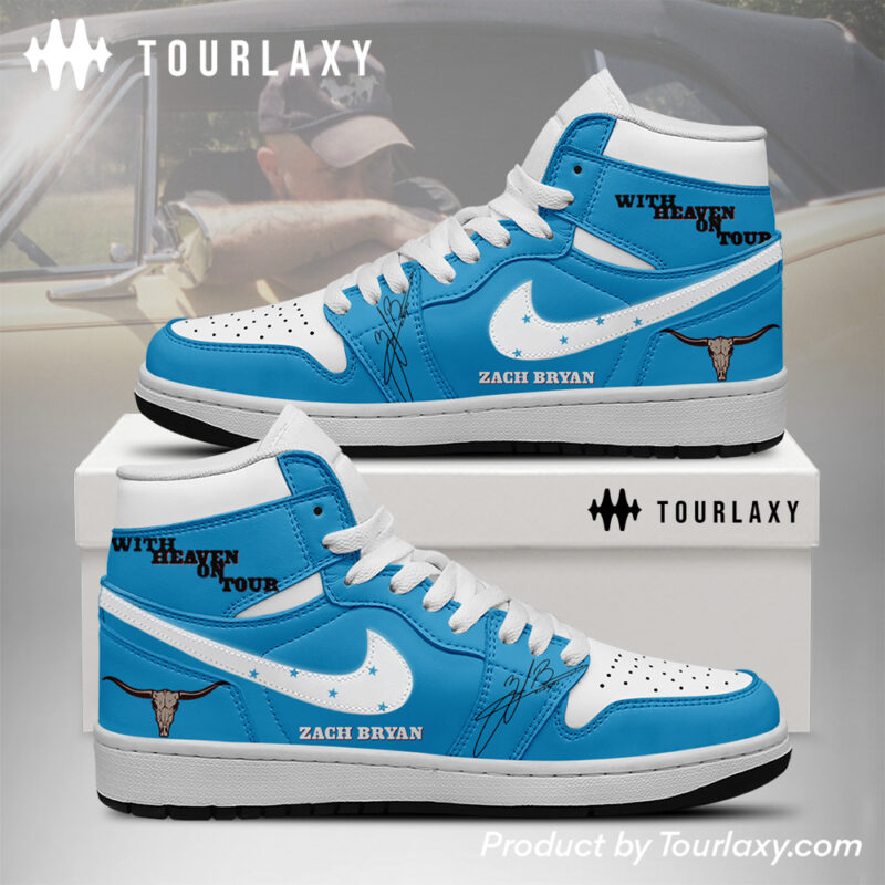 With Heaven On tour - Zach Bryan J1 Shoes