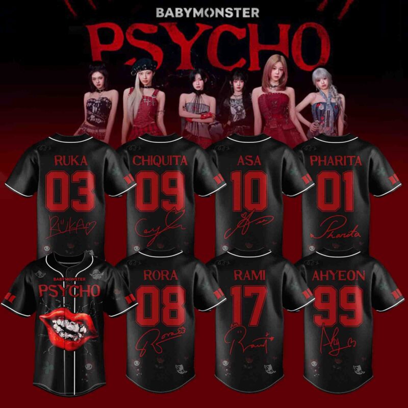 Pyscho Black - Baby Monster Baseball Jersey