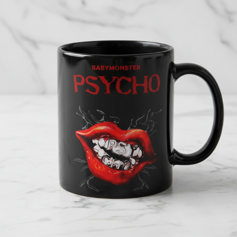 BABYMONSTER 'PSYCHO' Lips Mug - Fan Gear Ceramic Mugs