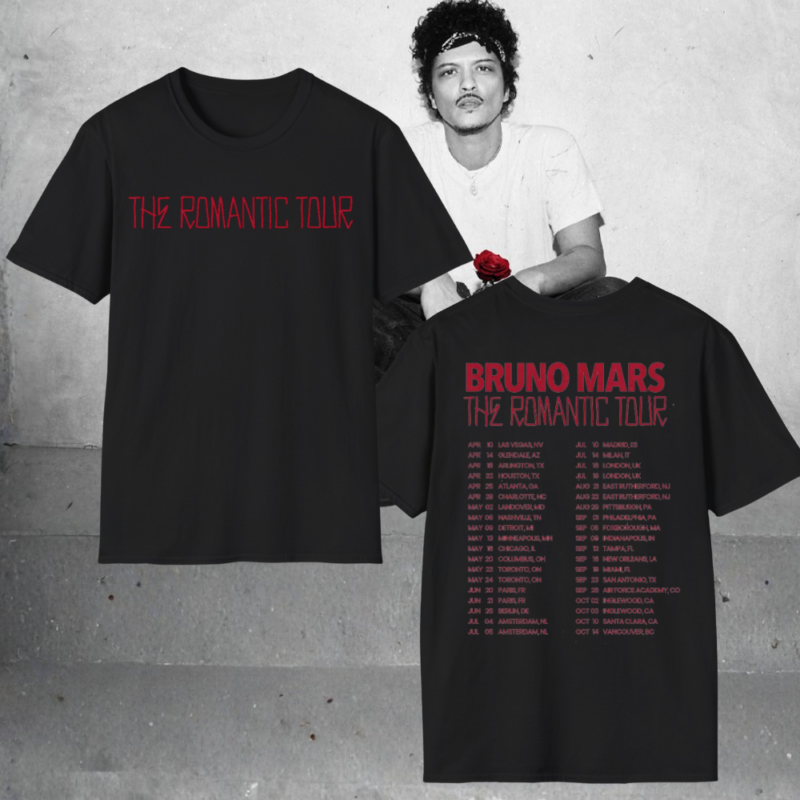 Romatic Tour 2026 T Shirt 2 - Bruno Mars Tour 2026 Merch