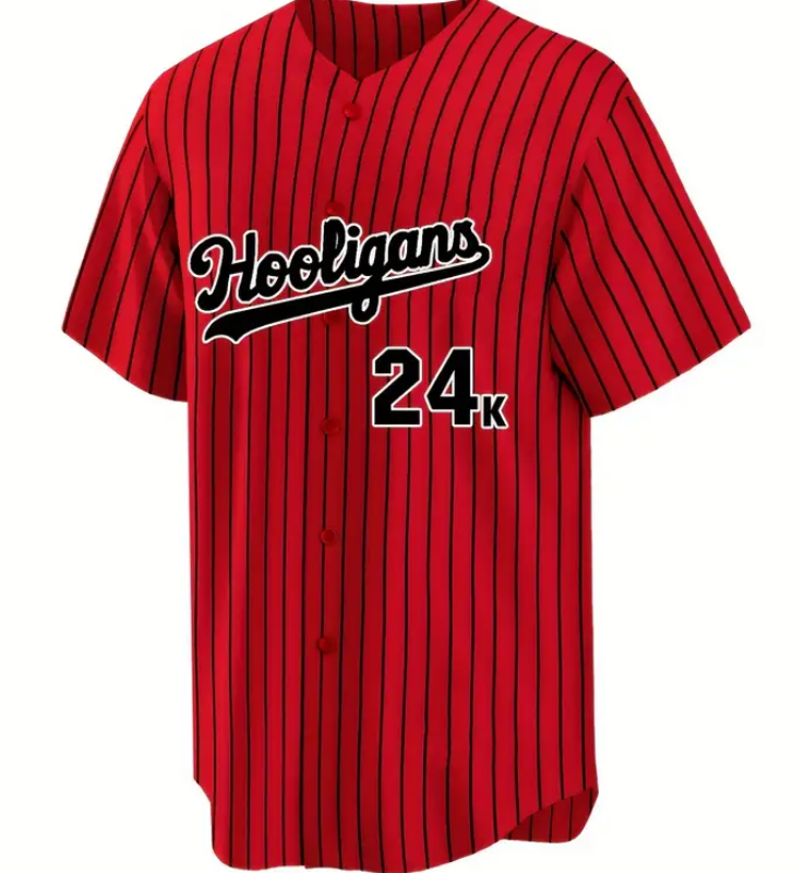 24K Hooligans - Bruno Mars Tour 2026 Baseball Jersey Red