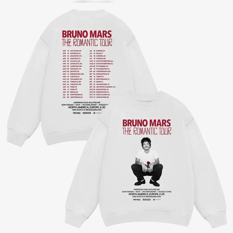 Bruno Mars Tour 2026 Sweater
