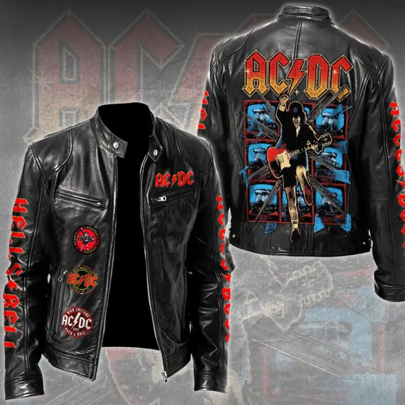 ACDC - PWR Up Tour 2026 Motorcycle Leather Jacket V1