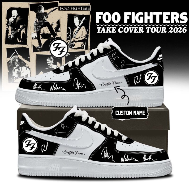 Foo Fighters ”Take Cover Tour 2026” Limited Edition Signature – AF1 Shoes 1