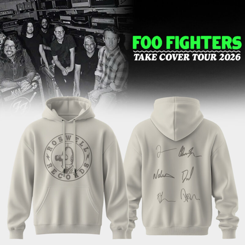 ..Foo Fighters ”Take Cover Tour 2026” Limited Edition Signature - Hoodie