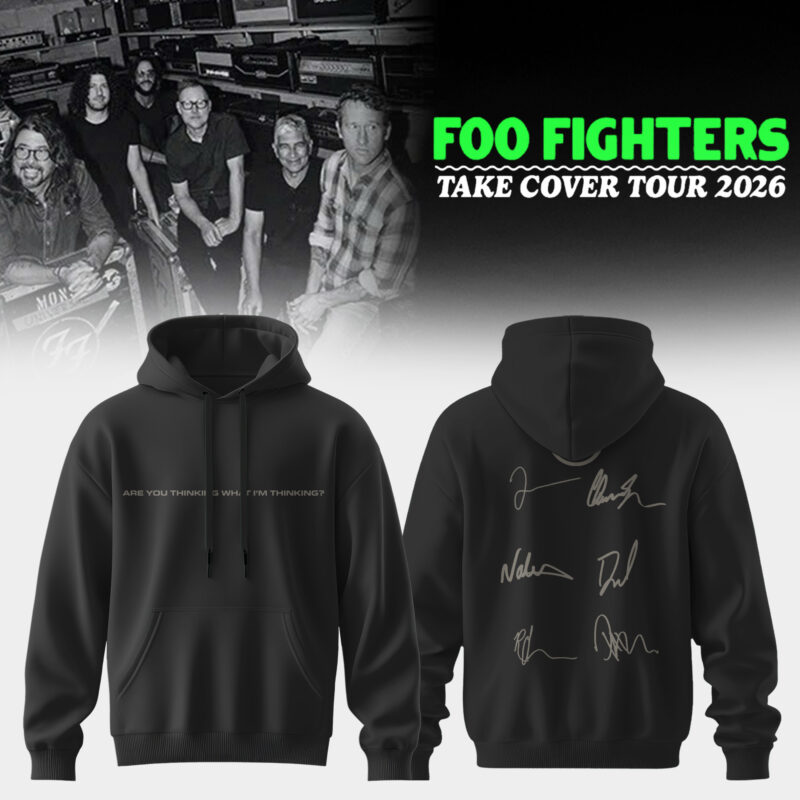 ..Foo Fighters ”Take Cover Tour 2026” Limited Edition Signature - Hoodie