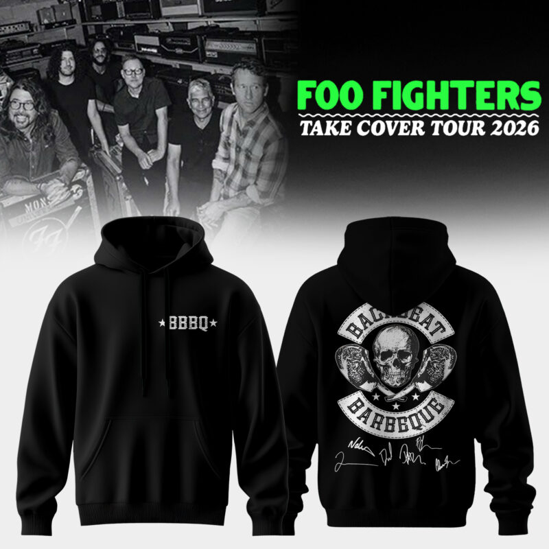 ..Foo Fighters ”Take Cover Tour 2026” Limited Edition Signature - Hoodie