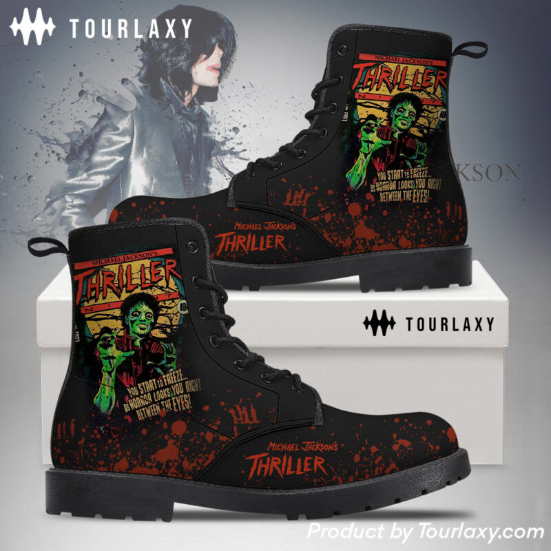 Thriller - Michael Jackson Leather Boot Shoes V2