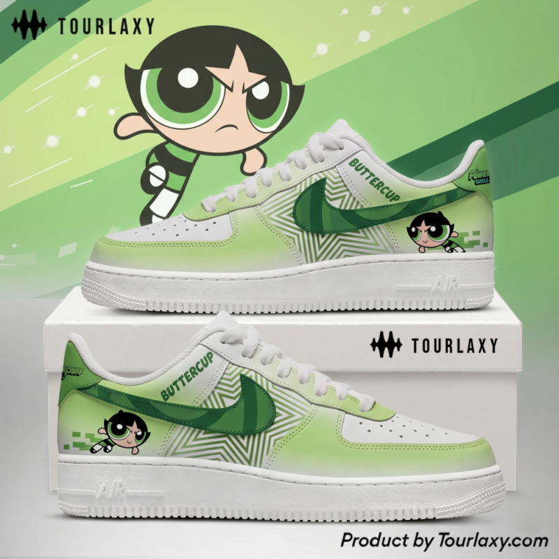Buttercup - The Powerpuff Girls AF1 Shoes V2