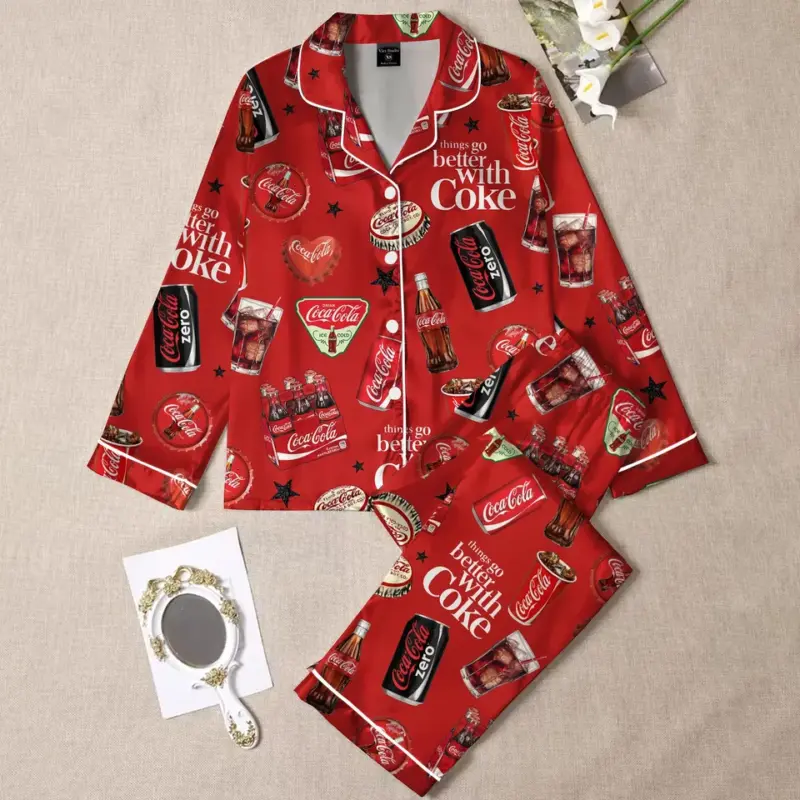 Limited Diet Coke Pajamas Set Red Color V2