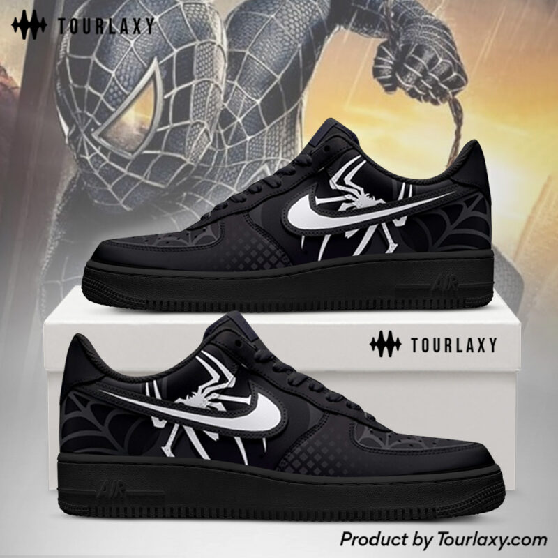 Limited Spider Man Brand New Day AF1 Shoes - Black Ver 2007