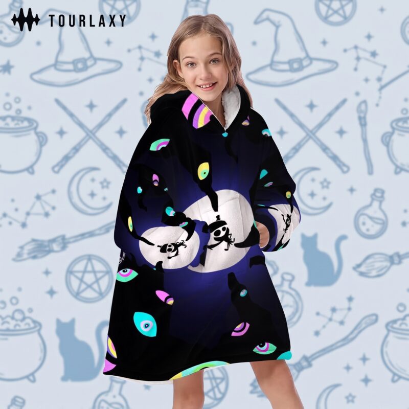 Jax Monster Halloween - The Amazing Digital Circus Fleece Blanket Hoodie
