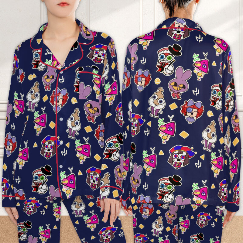 The Amazing Digital Circus Satin Pajamas Set V2