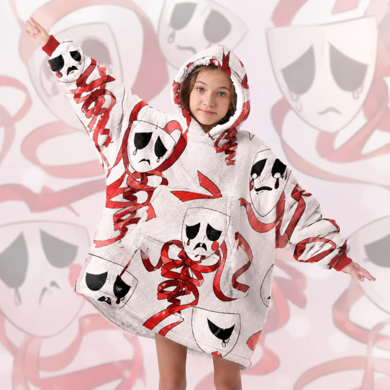 Gangle The Amazing Digital Circus Fleece Blanket Hoodie