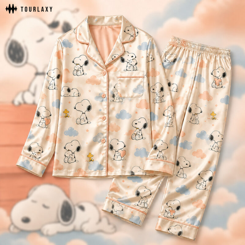 Limited Snoopy Satin Pajamas Set V5