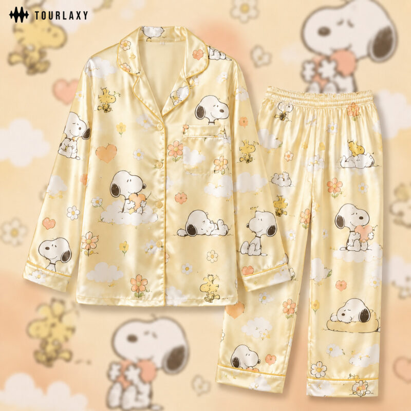 Limited Snoopy Satin Pajamas Set V8