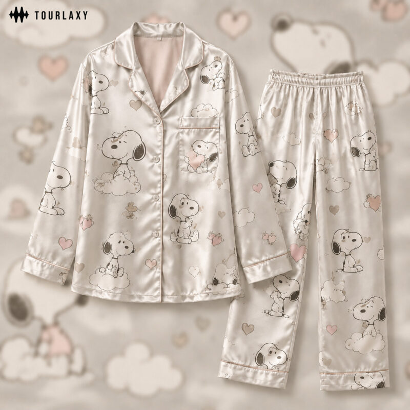 Limited Snoopy Satin Pajamas Set V9