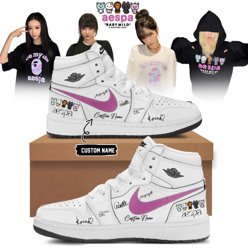 aespa x BAPE signed J1 Shoes FF38