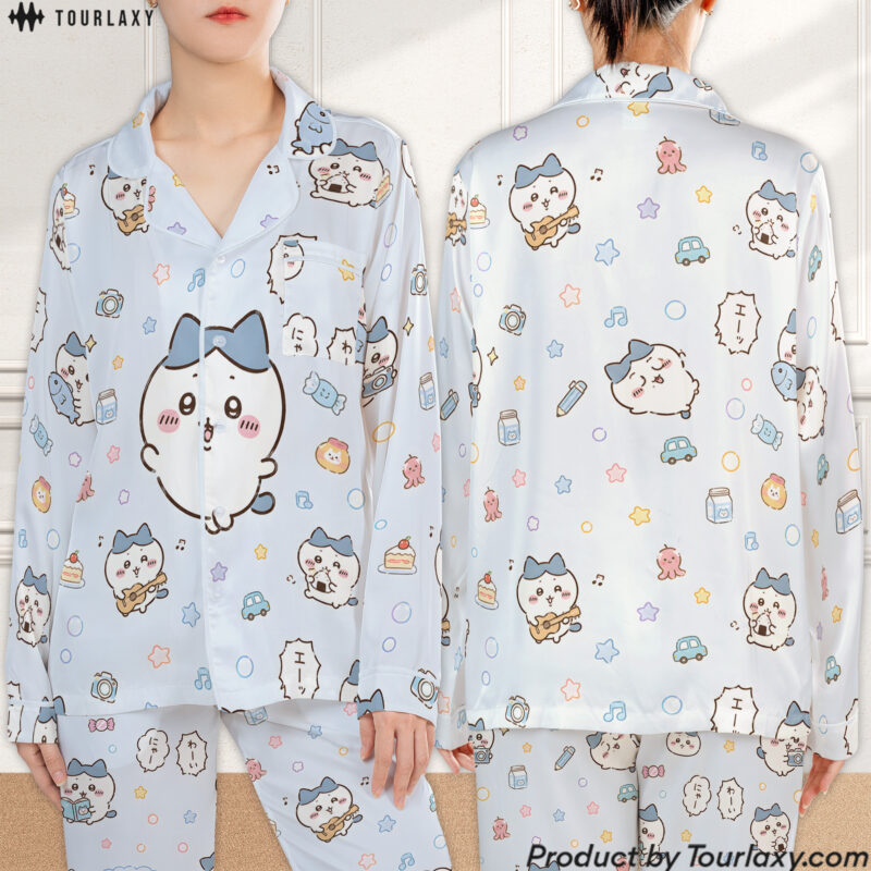 Hachiware Pajamas Satin Set V1