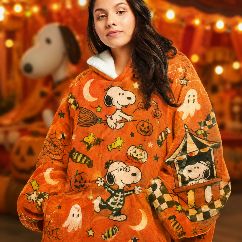 Halloween Snoopy Blanket Hoodie