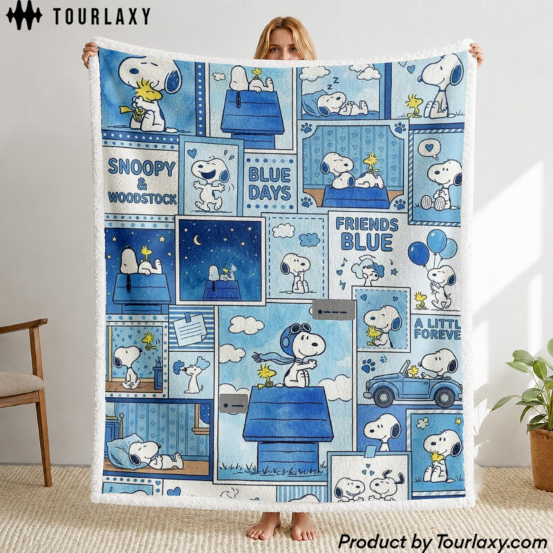 Snoopy Sherpa Blanket New Ver 3